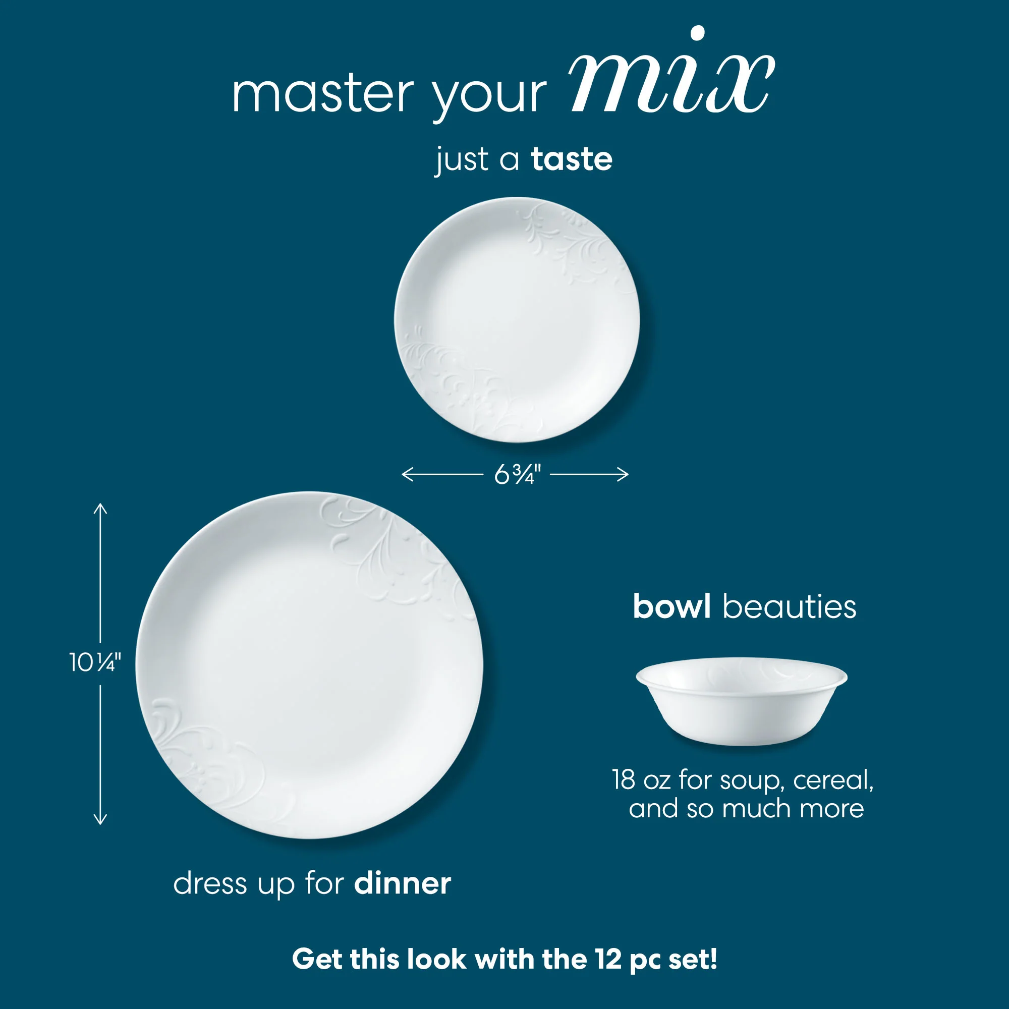 Corelle® Madeline 12-piece Dinnerware Set, Service for 4 - Image 3